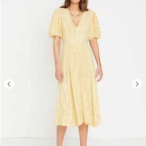 Faithfull the Brand Petra Snake Natural Delia Midi Dress